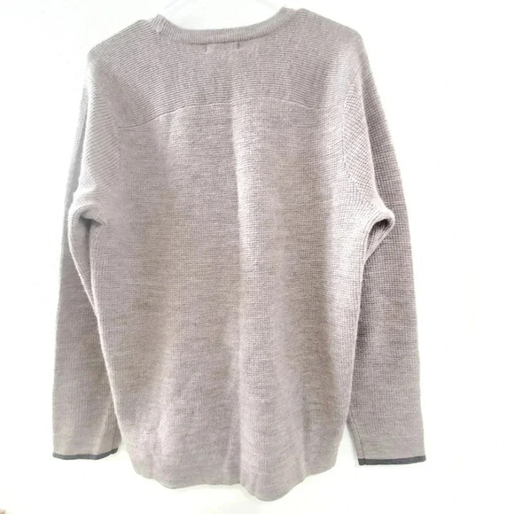 Smartwool Crewneck Sweater Beige Men's Small 100% Merino Wool - Picture 2 of 6